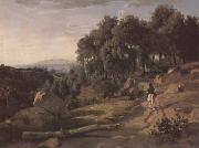 Jean Baptiste Camille  Corot, Vue pres de Volterra (mk11)